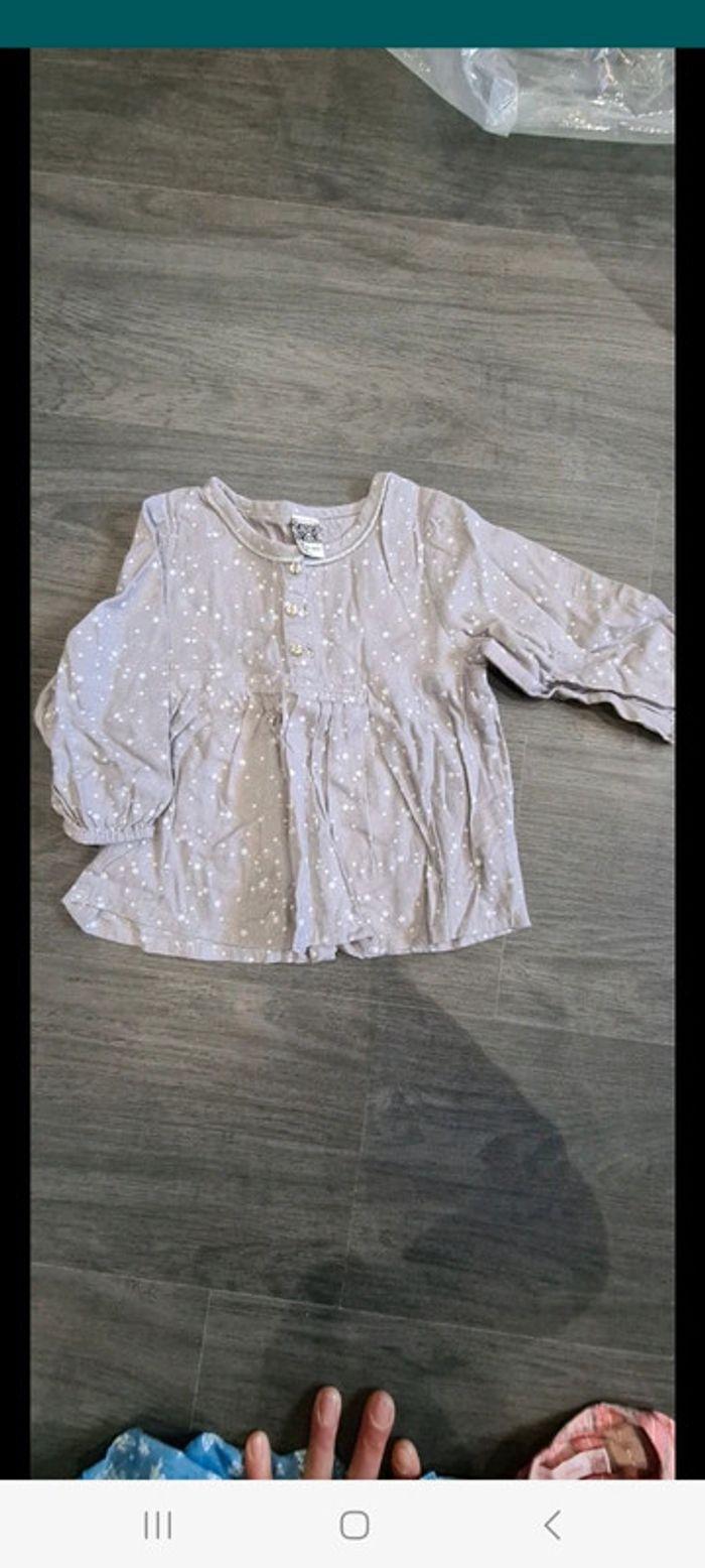 Lot Blouse (chemise) fille 12 mois - photo numéro 3