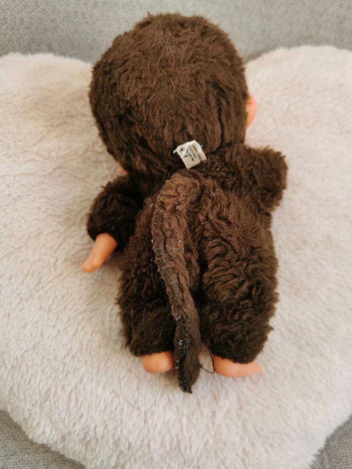 Peluche vintage Monchhichi kiki Sekiguchi ajena marron - photo numéro 2