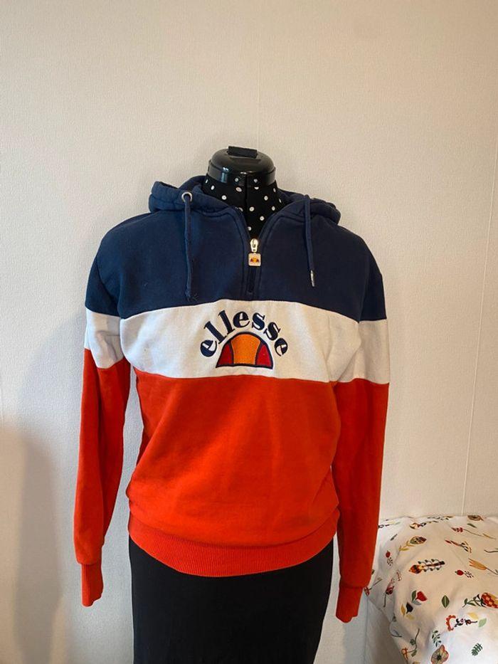 Sweat à capuche tricolore Ellesse taille S / 36 - photo numéro 1