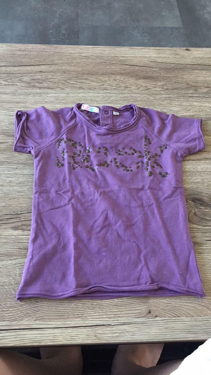 T-shirt violet 5 ans - photo numéro 1