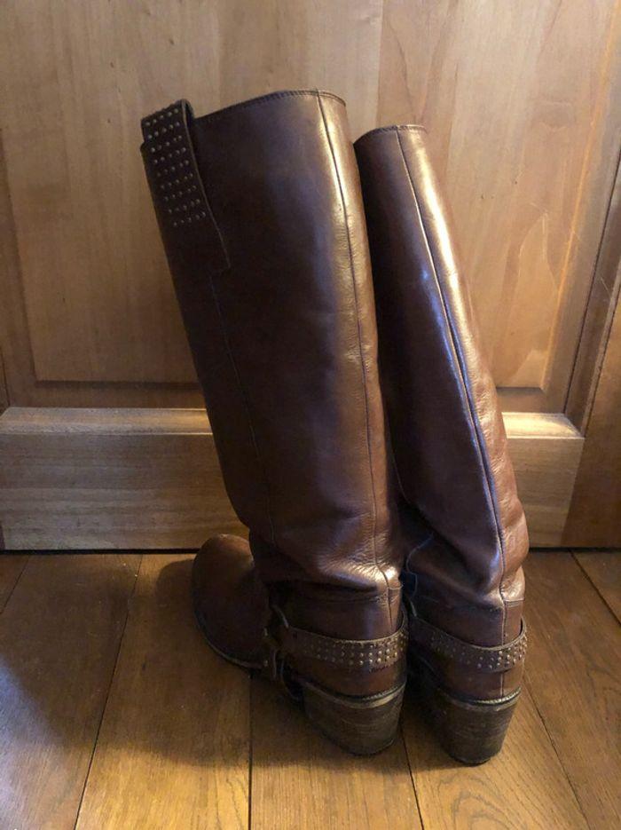 Bottes en cuir marron San Marina - photo numéro 3