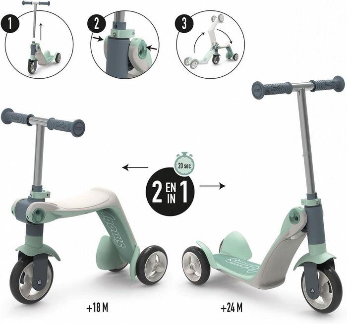 SMOBY - Porteur transformable en patinette - 3 roues - pour bébé de 18 mois a 4 ans - photo numéro 6