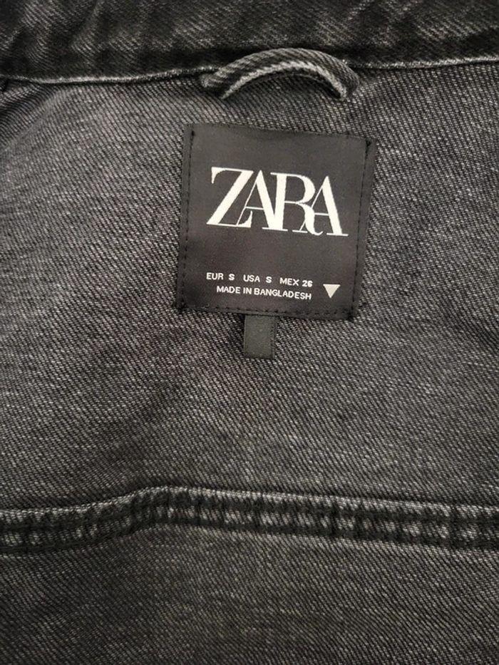 Veste en jean Zara noir taille S - photo numéro 3