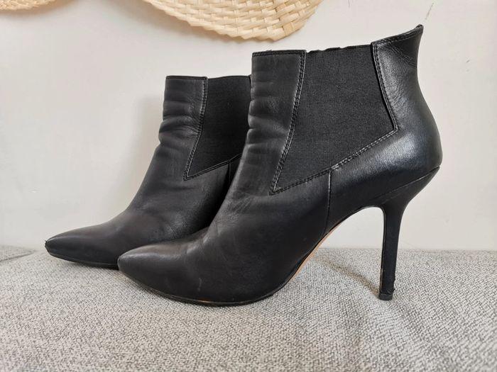 Bottines Ysl Yves Saint Laurent vintage noir taille 39 - photo numéro 1