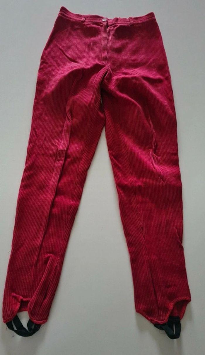 Pantalon slim en velours élégance 38 femme - photo numéro 1