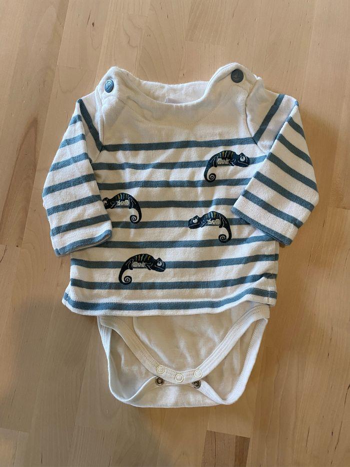 Body Tee shirt Petit Bateau 3 mois - photo numéro 1