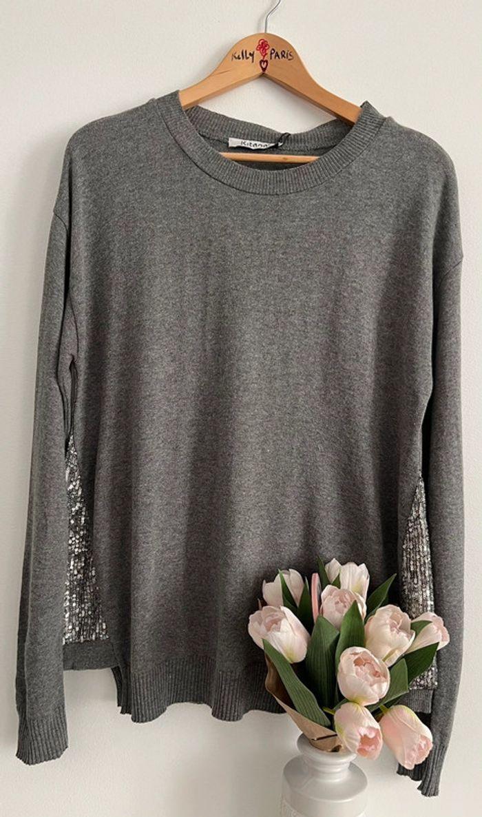 Sublime pull gris foncé détails en sequins 🤍🤍 - photo numéro 12