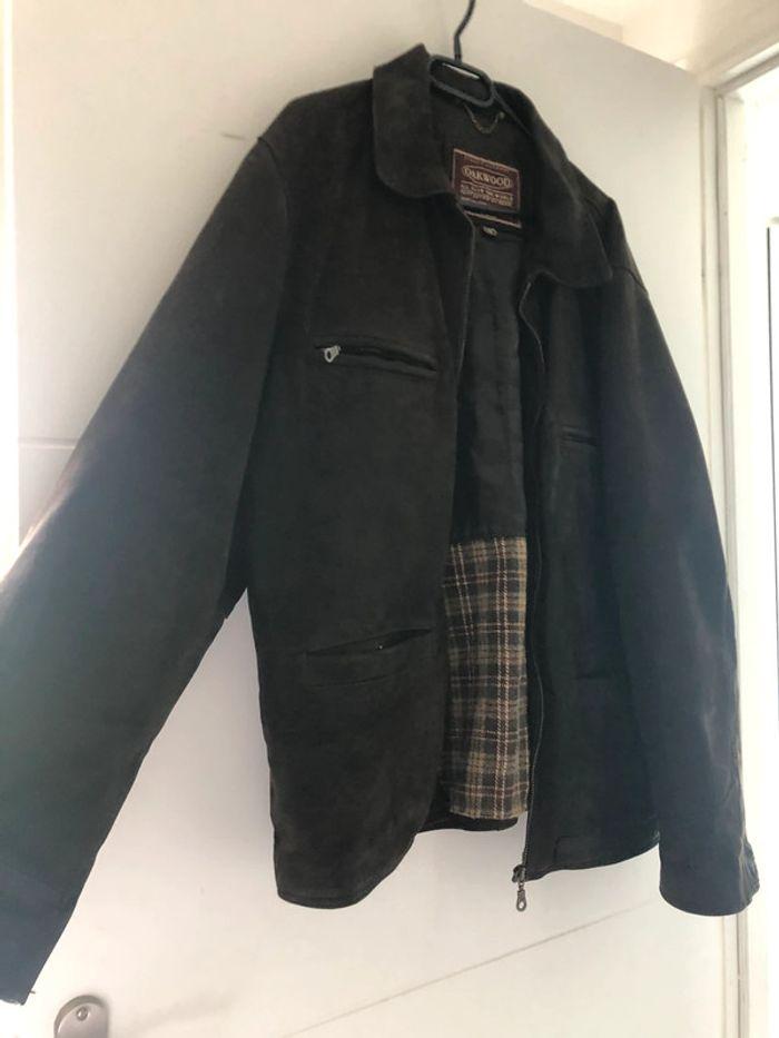 Veste en cuir véritable homme, taille L, oakwood - photo numéro 2