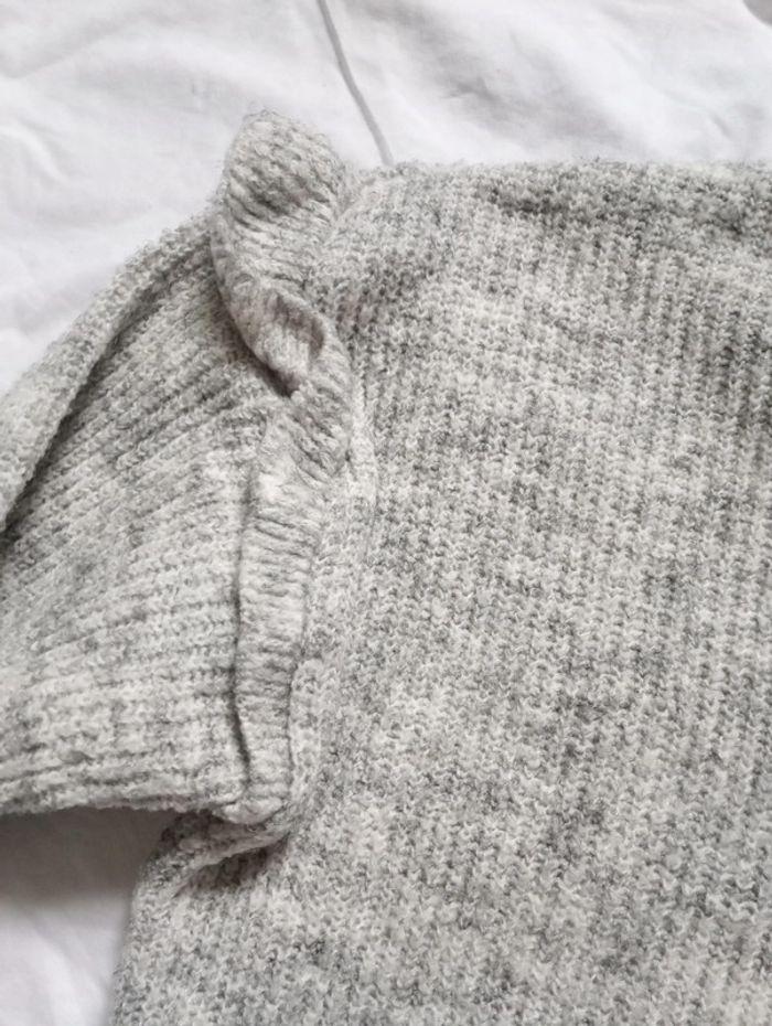 Pull gris froufrou - photo numéro 2