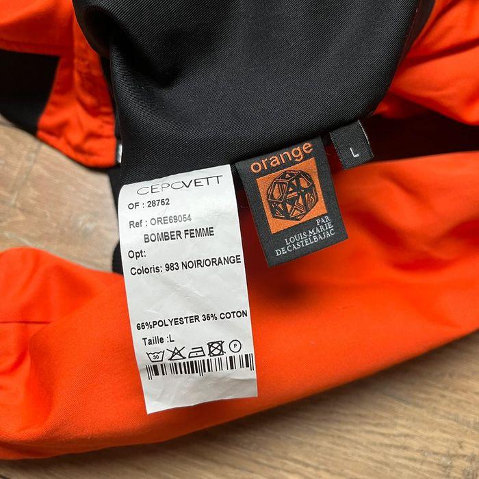 Veste Bombers, réversible, noire et orange par Louis Marie de Castelbajac taille L - photo numéro 4