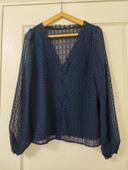 blouse bleue shein