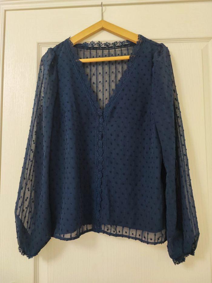 blouse bleue shein