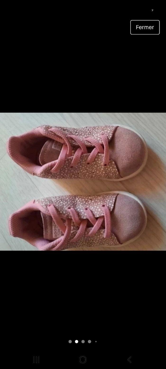 Baskets adidas stansmith rose nubuck - photo numéro 2