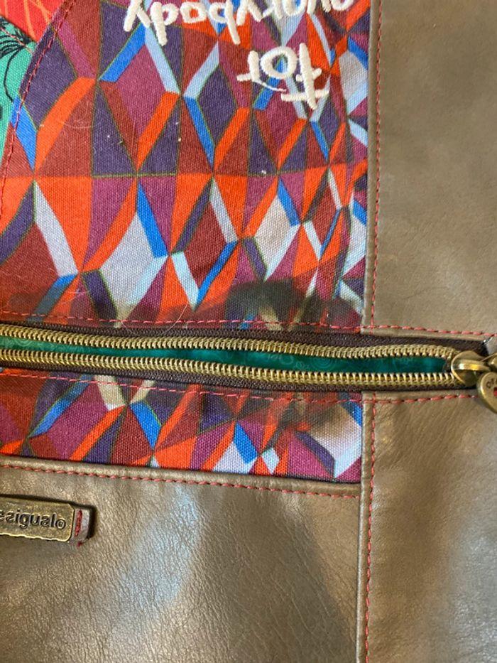 Sac bandoulière marron, bleu, rose Desigual - photo numéro 13