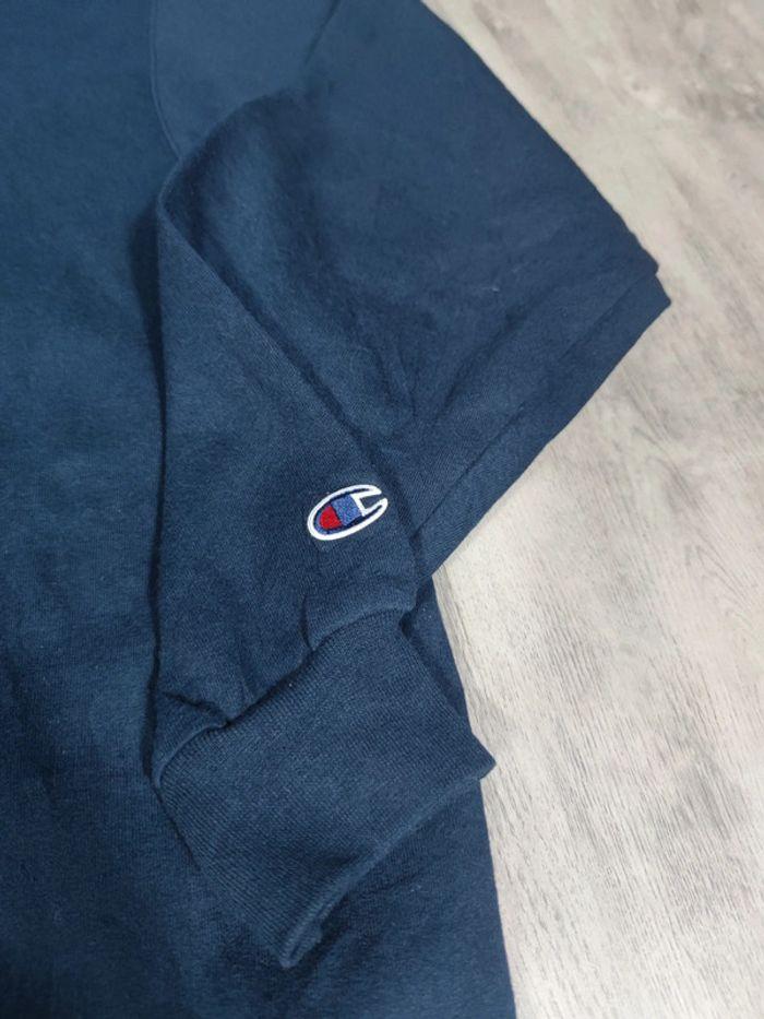 Veste à Capuche Full Zip Champion Bleu Marine Logo Brodé Blanc Taille 3XL Homme - photo numéro 6