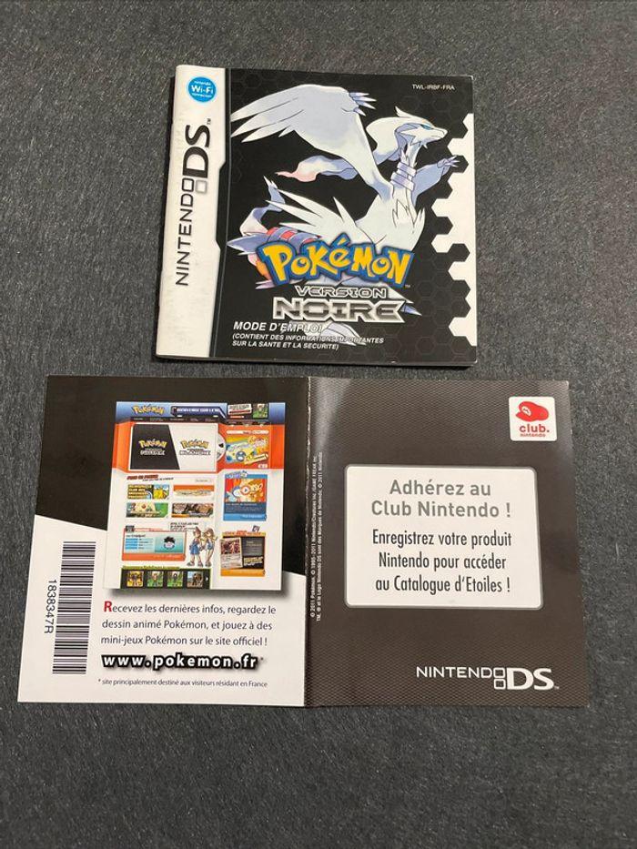 Notice Seule Pokémon Noire + Points VIP Non Gratté - Nintendo DS - photo numéro 1