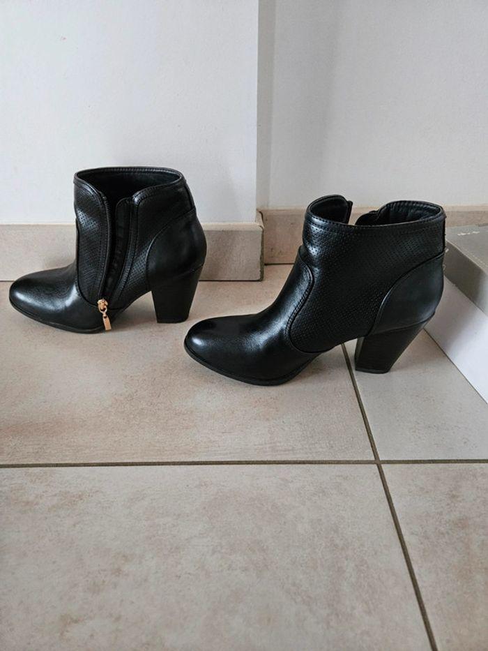 Bottines à talon noires Gémo - photo numéro 5