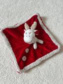 Doudou plat rouge renne