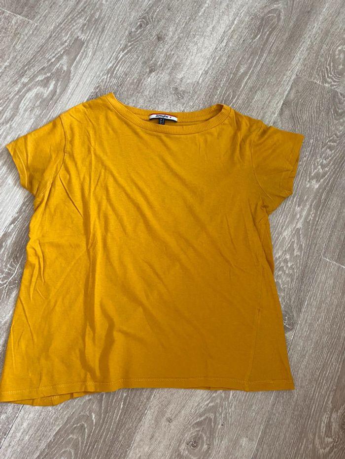 Tee-shirt S jaune moutarde Bizzbee - photo numéro 3