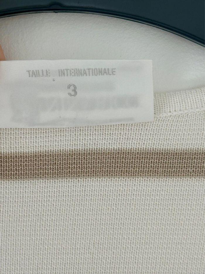 Haut marinière blanche et beige Nina Ricci - taille 3 - parfait état - photo numéro 6