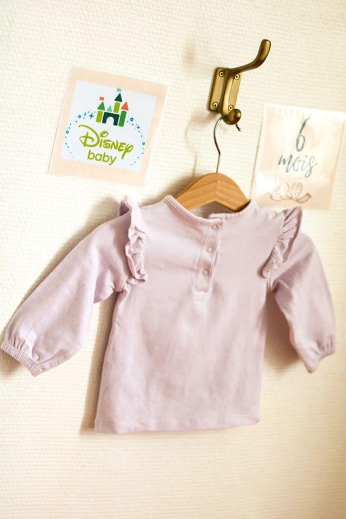 T-shirt manches longues mauve pâle Marie, Disney, 6 mois - photo numéro 4