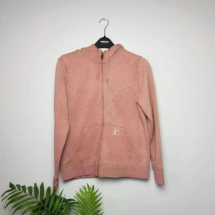 Veste Zip Gilet à capuche Carhartt Rose Saumon - photo numéro 1