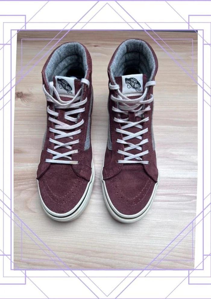 👟 Vans Sk8 High Bordeaux Pointure FR 38 US 7,5 👟 - photo numéro 4