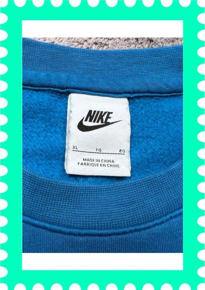 👕 Sweat à capuche Nike logo Brodé Bleu Taille XL 👕 - photo numéro 7