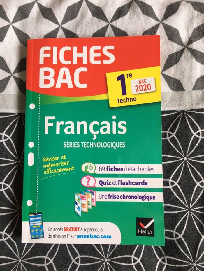 Fiches bac Français 1ère techno - photo numéro 1