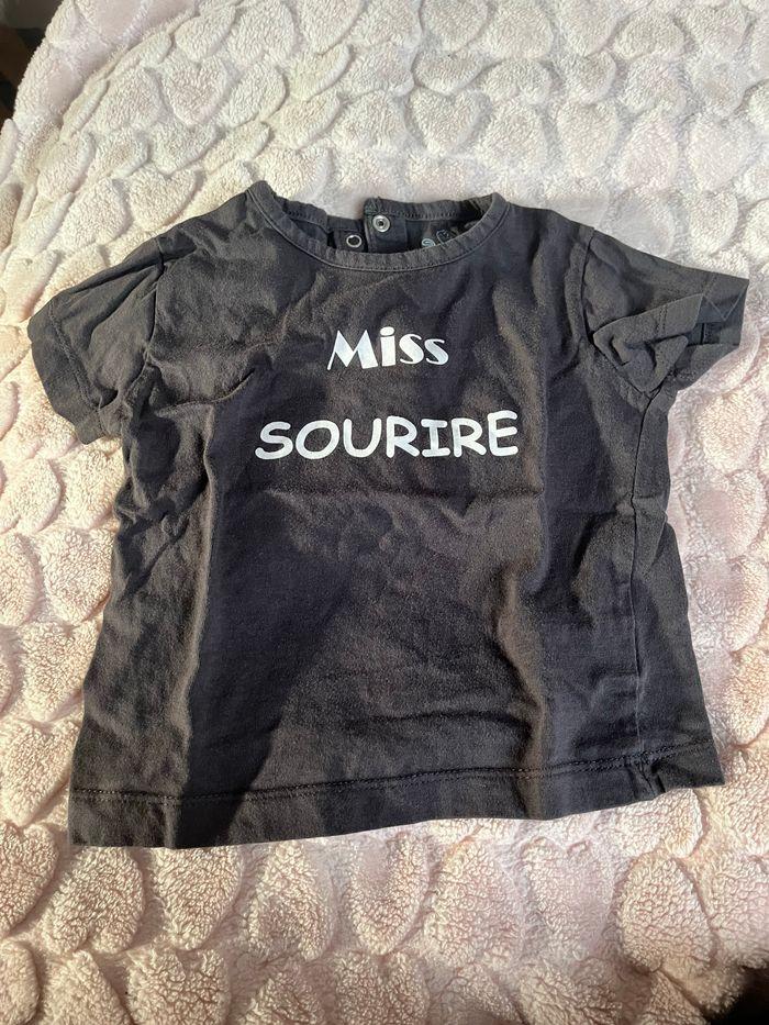 T shirt miss sourire 12 mois - photo numéro 1