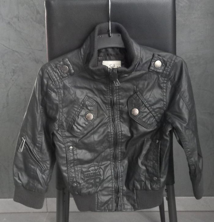 Veste garçon noire simili cuir. Srk Originals - photo numéro 2