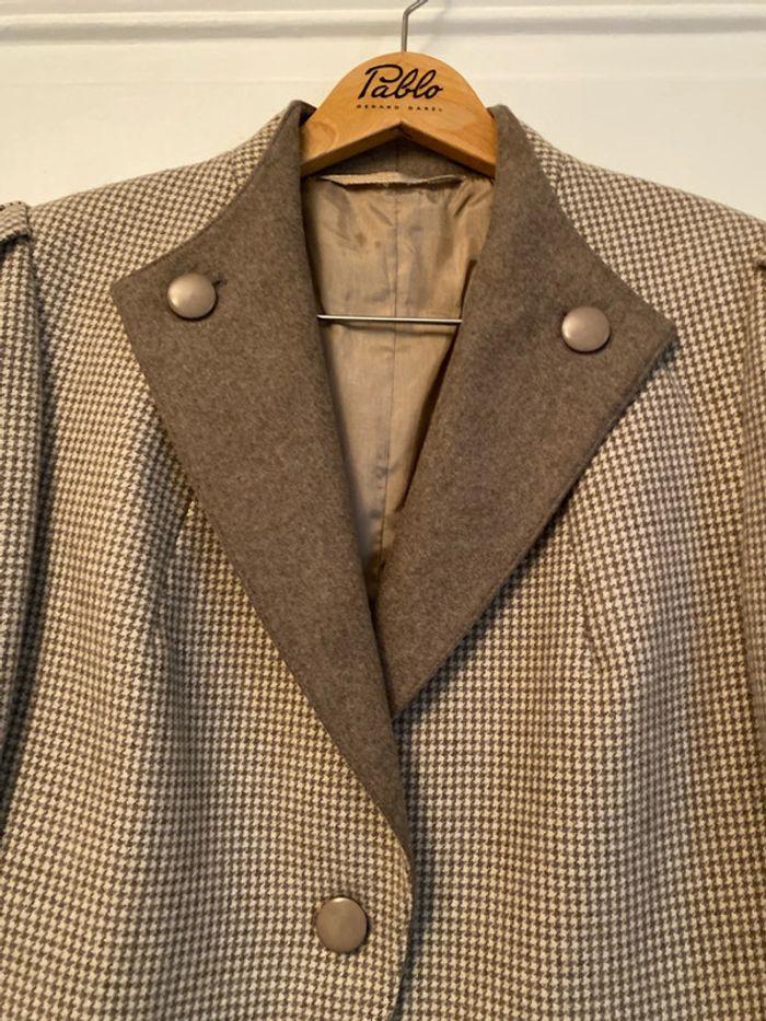 Veste beige et marron vintage - photo numéro 2