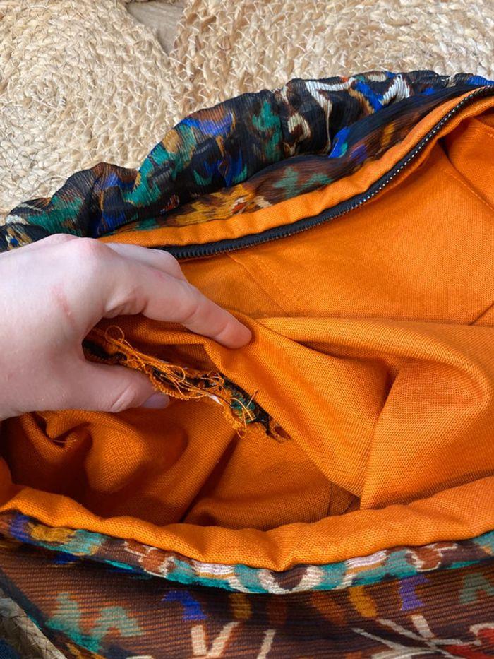 Sac à main fantaisie orange et marron - photo numéro 16