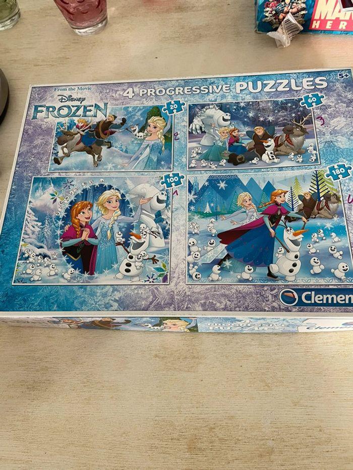 4 puzzles reine des neiges - photo numéro 3