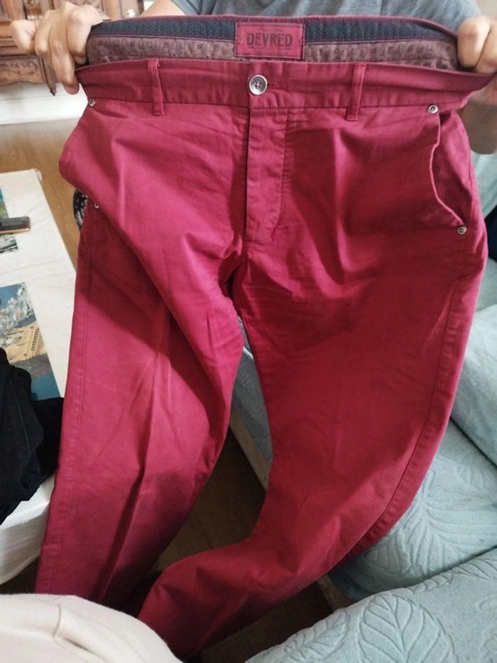 Pantalon Chino devred bordeaux - photo numéro 3