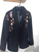 Blazer noir fleuri taille 38 🌸🌺