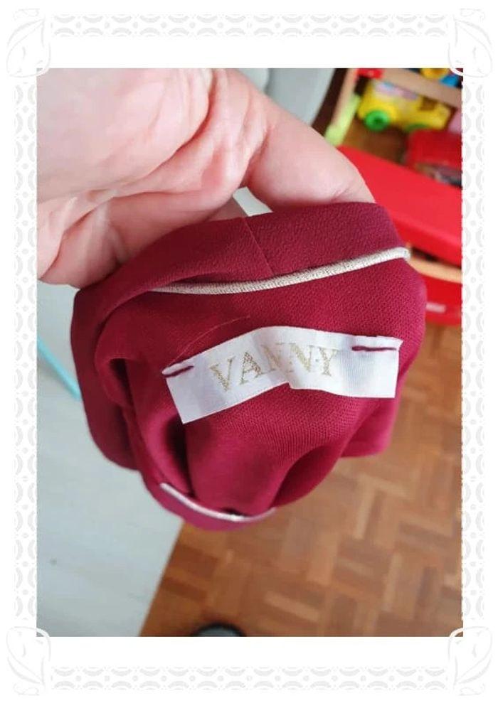 Blouse bordeaux cerise vanny taille M 38 - photo numéro 4