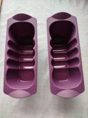 Lot de 2 petits moules à cake silicone tupperware