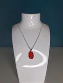 Collier goutte rouge