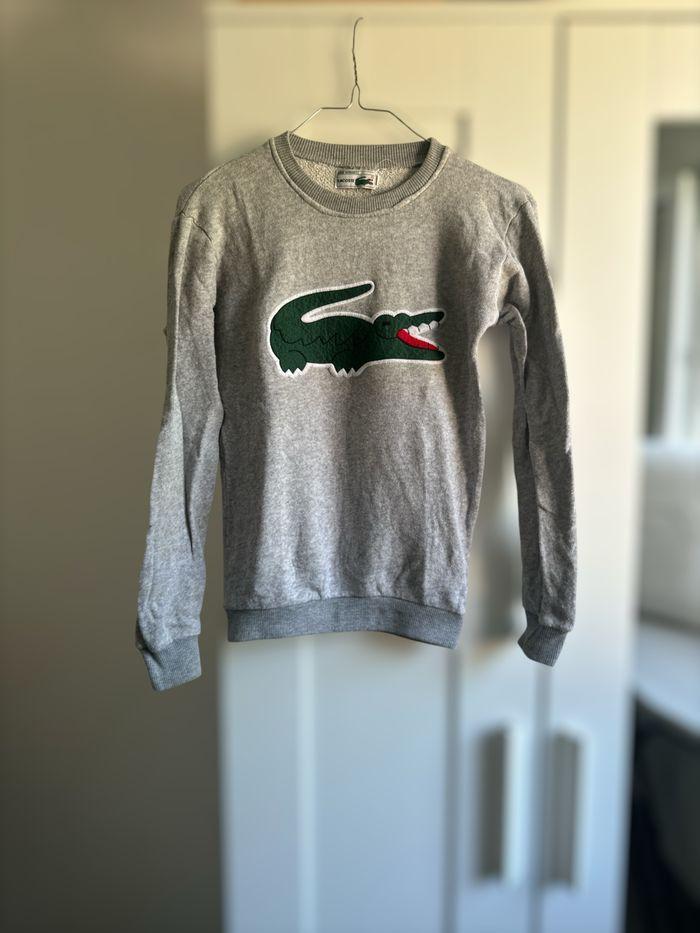 Sweat Lacoste gris 12ans - photo numéro 1