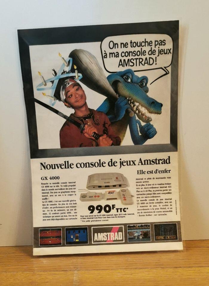 Ancienne publicité plastifiée console Amstrad - photo numéro 3