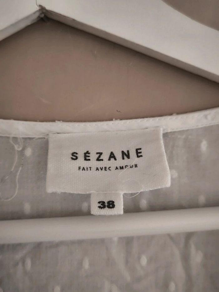 🤎 Blouse cache cœur broderie Sézane 38 🤎 - photo numéro 4