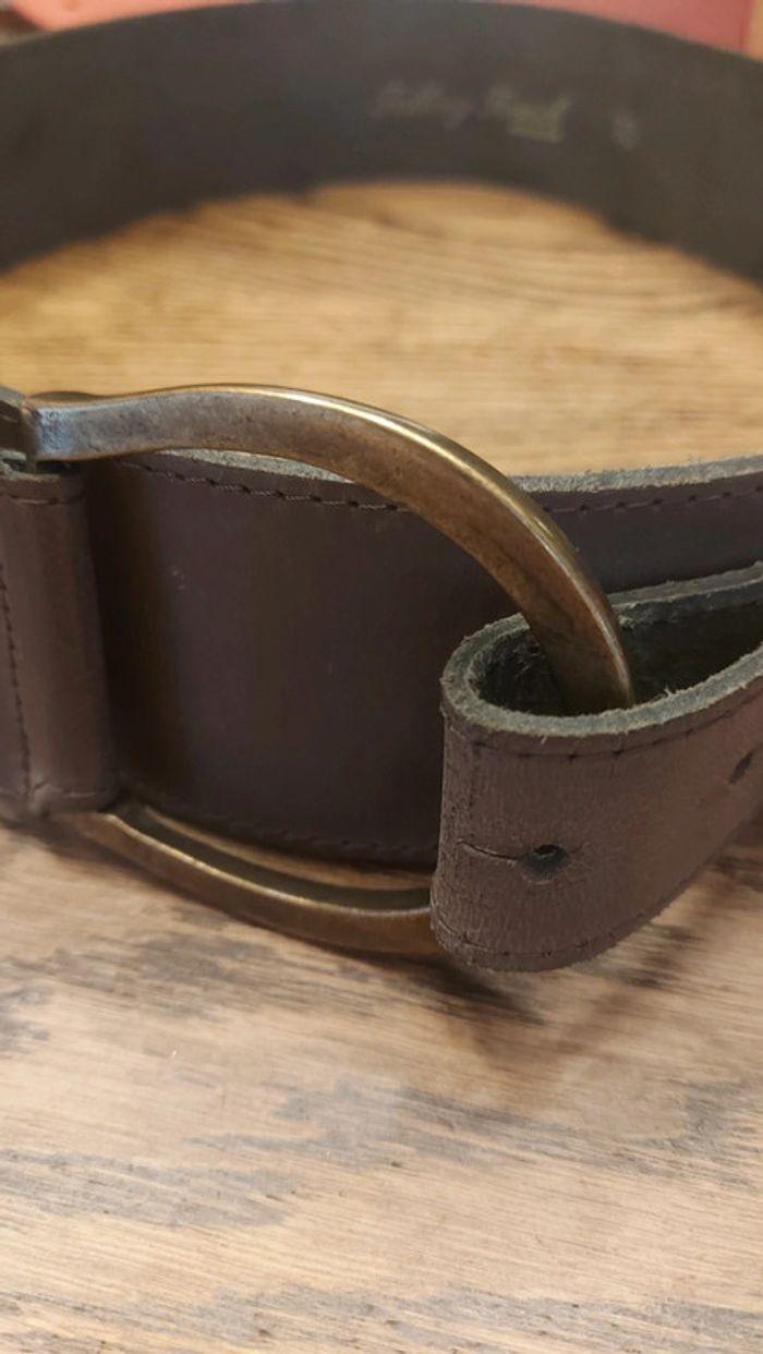 Ceinture Talking French cuir 90cm marron - photo numéro 8