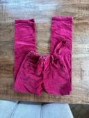 Pantalon velours rose slim 8 ans okaidi