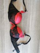 Soutien gorge sexy avec strass + nœuds + dentelle