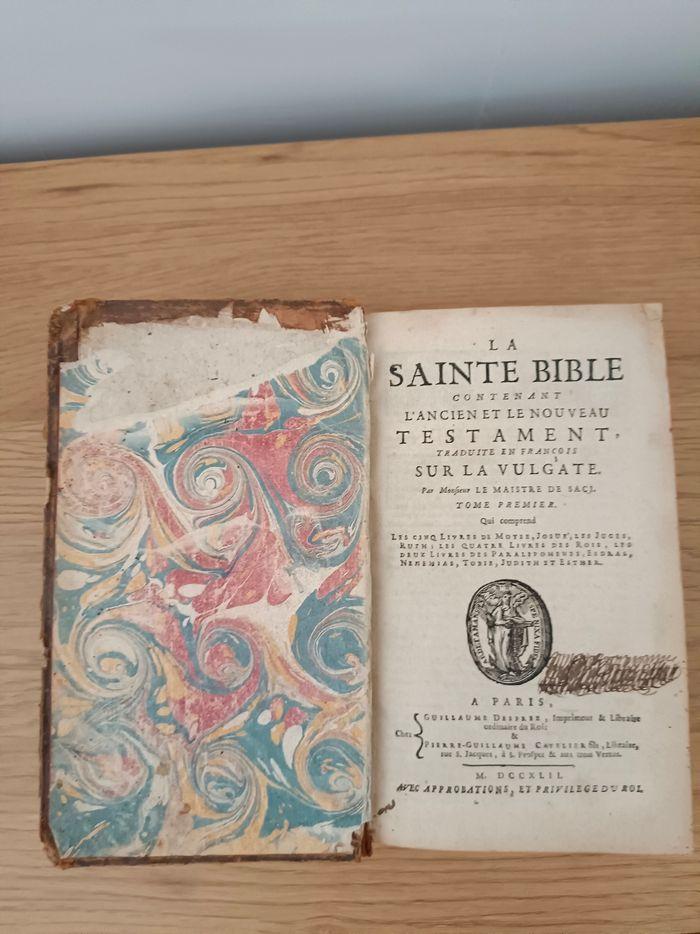 3tomes sainte bible 1742 - photo numéro 2