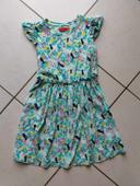 Robe tropical Toucan bleue Tissaia 8 ans neuve