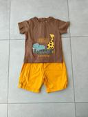 Tee-shirt et short safari - Taille 23 mois