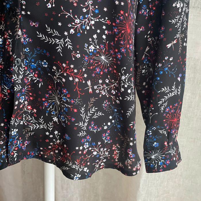 Chemise noir à motif fleurs - photo numéro 2