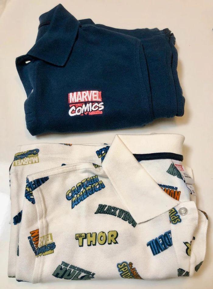 Lot de 2 Polos Piqué Coupe Régulière Marvel Comics T XS NЕUF (prix Amazo: 32eur) - photo numéro 1